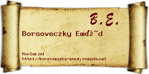 Borsoveczky Emőd névjegykártya